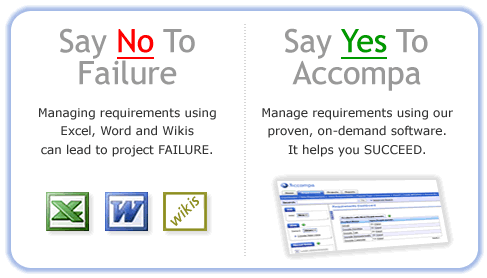 Excel & Word can lead to project FAILURE. Click to learn why & how to SUCCEED. Excel & Word can lead to project FAILURE. Click to learn why & how to SUCCEED.